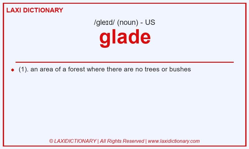 Definition glade in American English