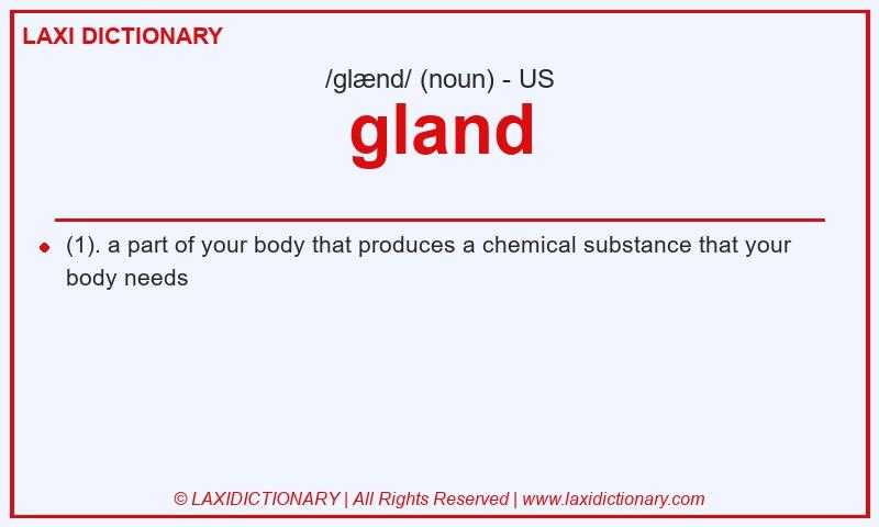 Definition gland in American English