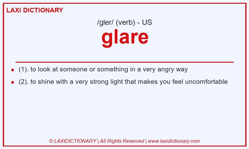 Definition glare in American English