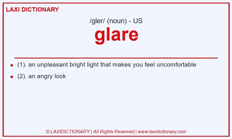 Definition glare in American English