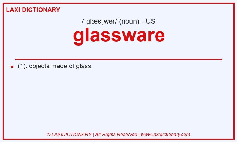 Definition glassware in American English