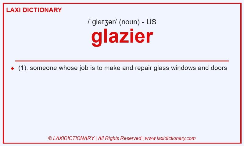 Definition glazier in American English