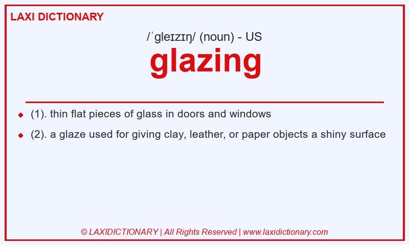 Definition glazing in American English