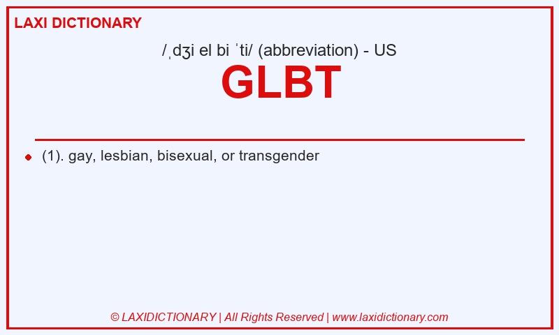 Definition GLBT in American English