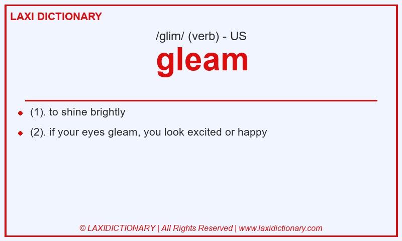 Definition gleam in American English
