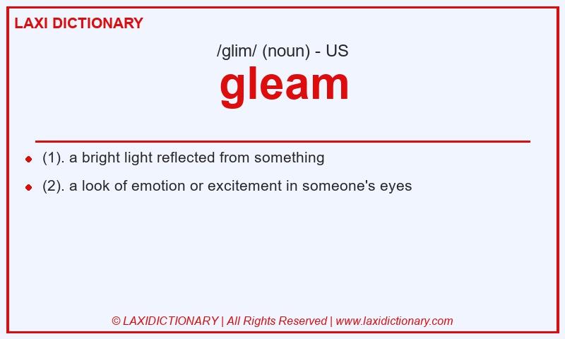 Definition gleam in American English