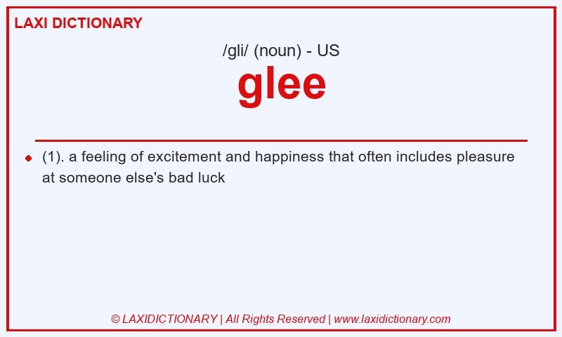Definition glee in American English