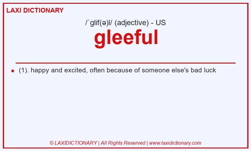 Definition gleeful in American English