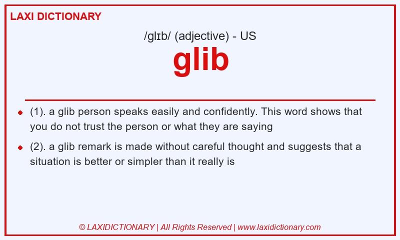 Definition glib in American English