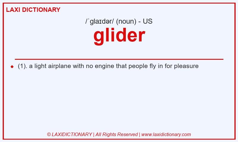 Definition glider in American English