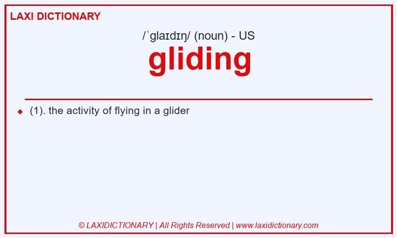 Definition gliding in American English