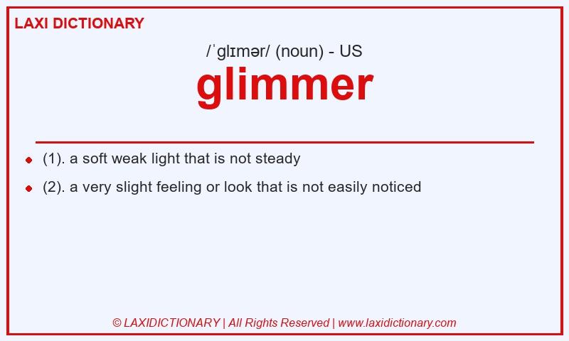 Definition glimmer in American English