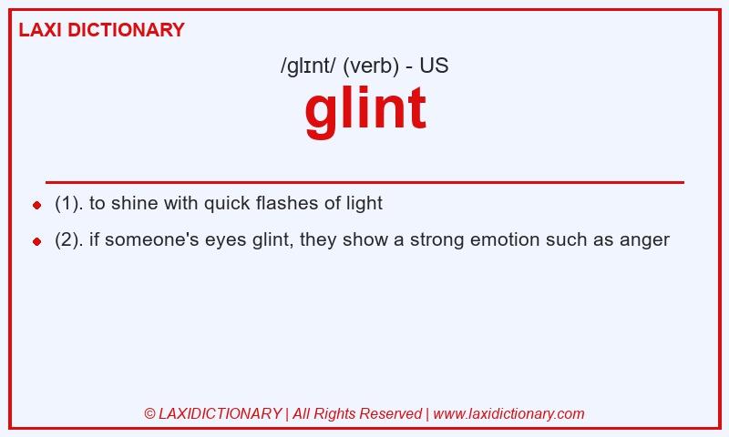 Definition glint in American English