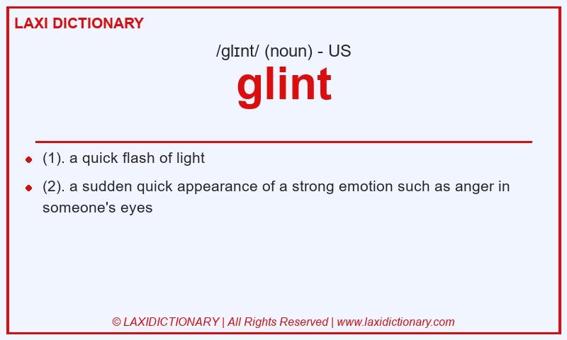 Definition glint in American English