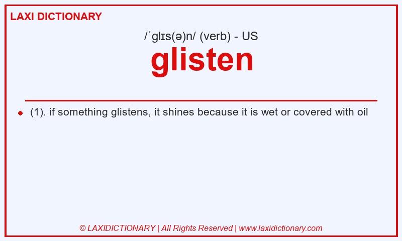 Definition glisten in American English