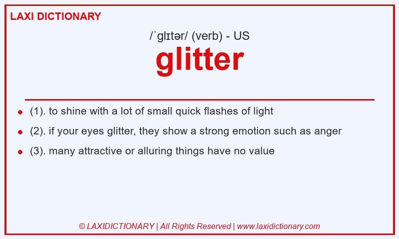 Definition glitter in American English