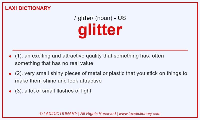 Definition glitter in American English