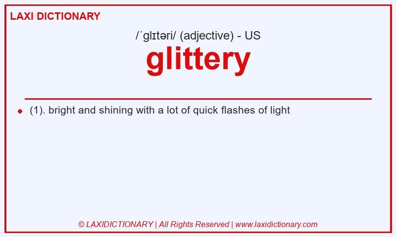 Definition glittery in American English
