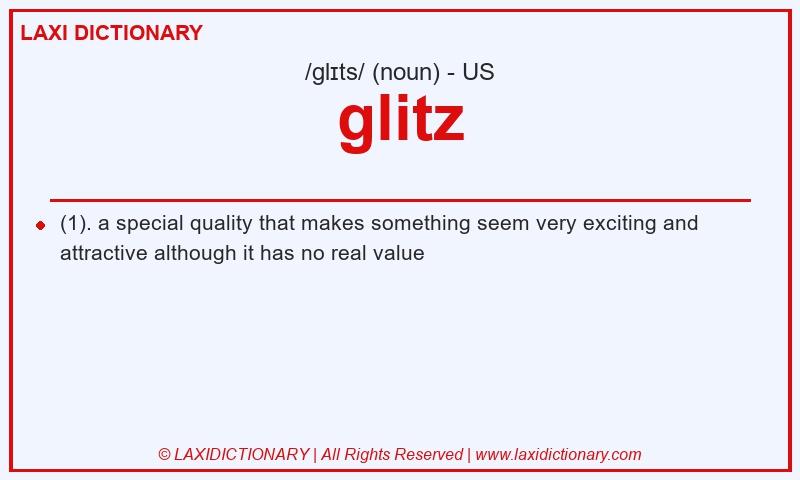 Definition glitz in American English