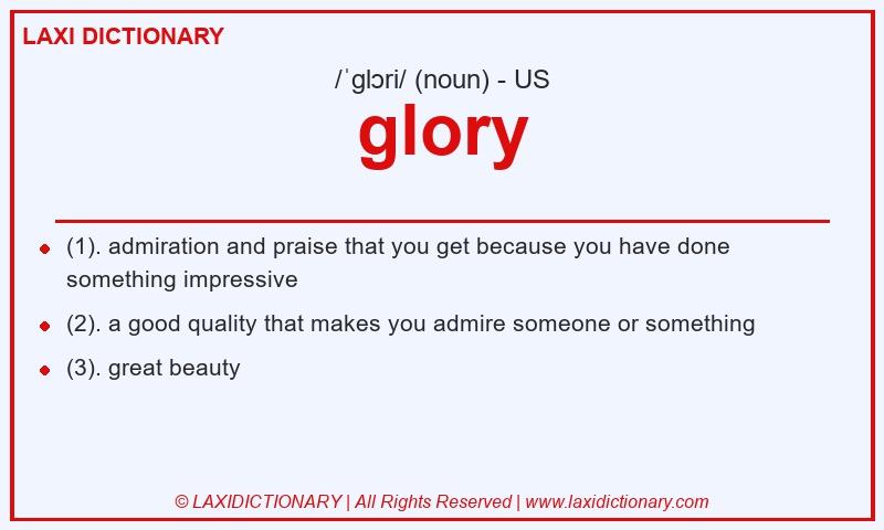 Definition glory in American English