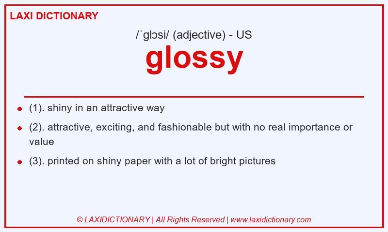 Definition glossy in American English