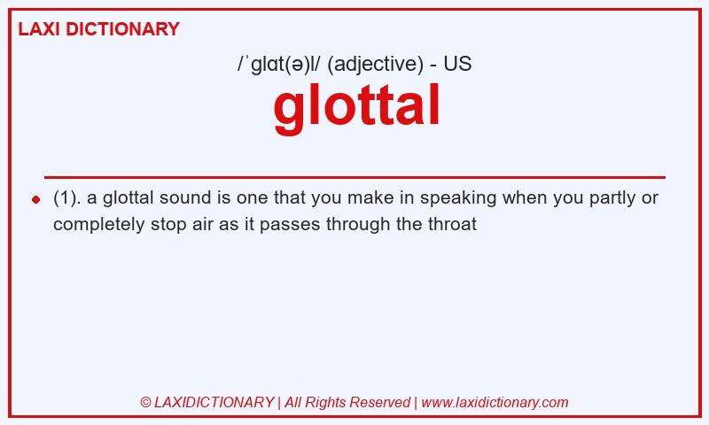 Definition glottal in American English