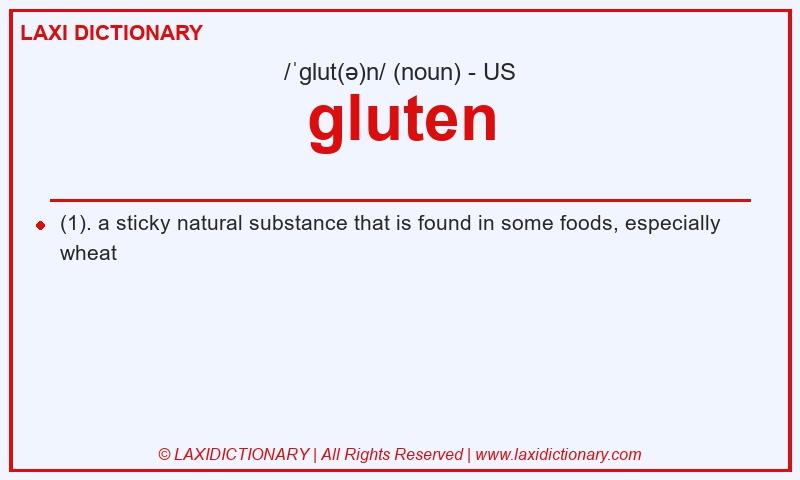 Definition gluten in American English