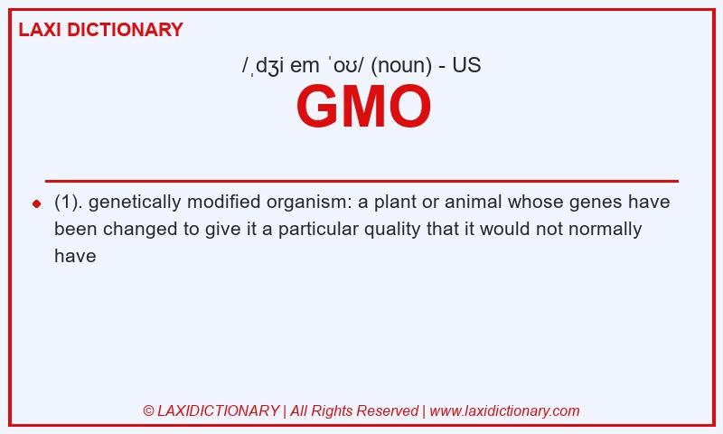 Definition GMO in American English