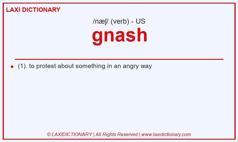 Definition gnash in American English