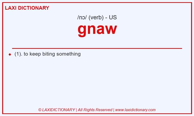 Definition gnaw in American English