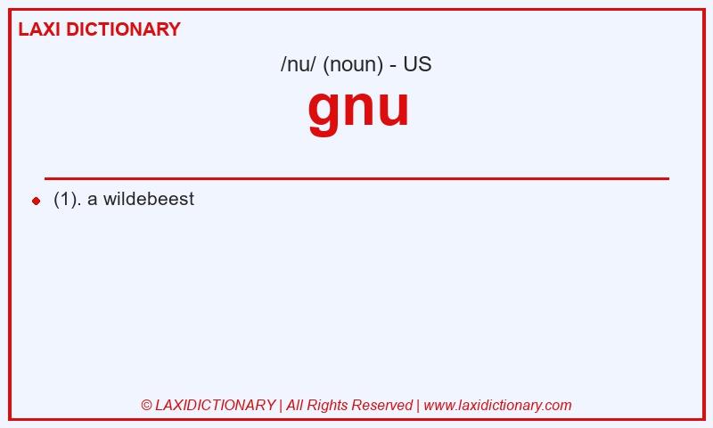 Definition gnu in American English