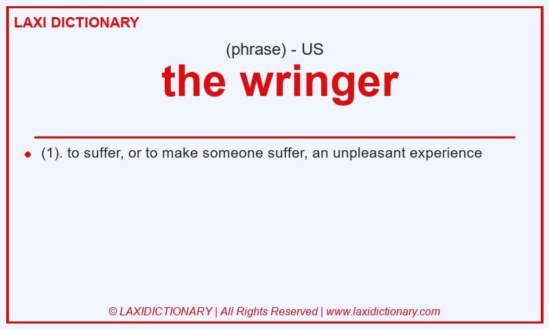 Definition the wringer in American English