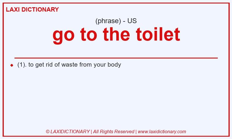 Definition go to the toilet in American English