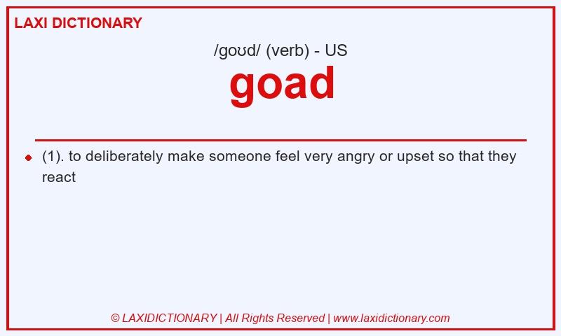Definition goad in American English