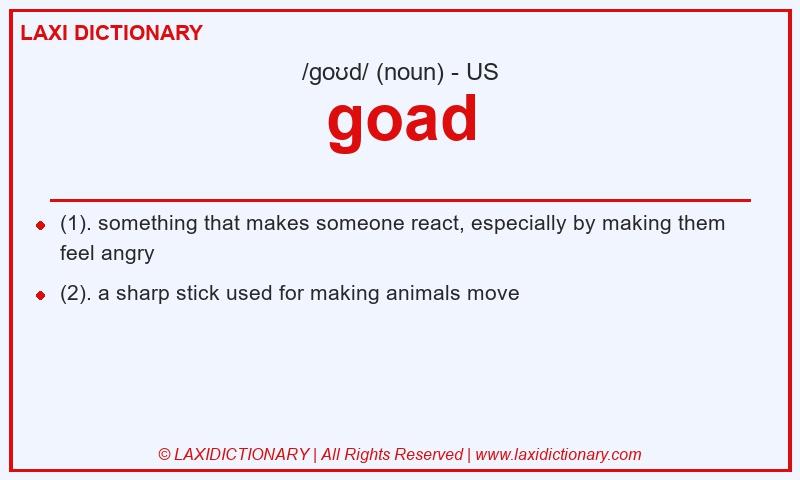 Definition goad in American English
