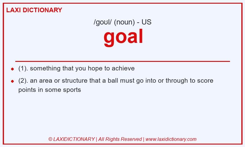 Definition goal in American English