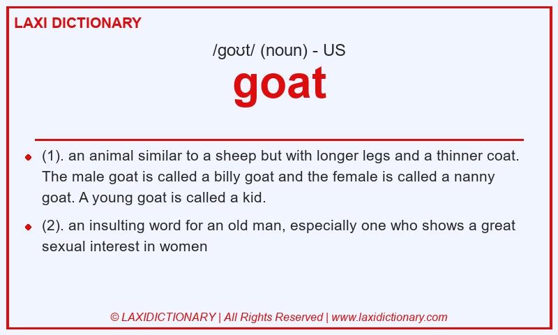 Definition goat in American English
