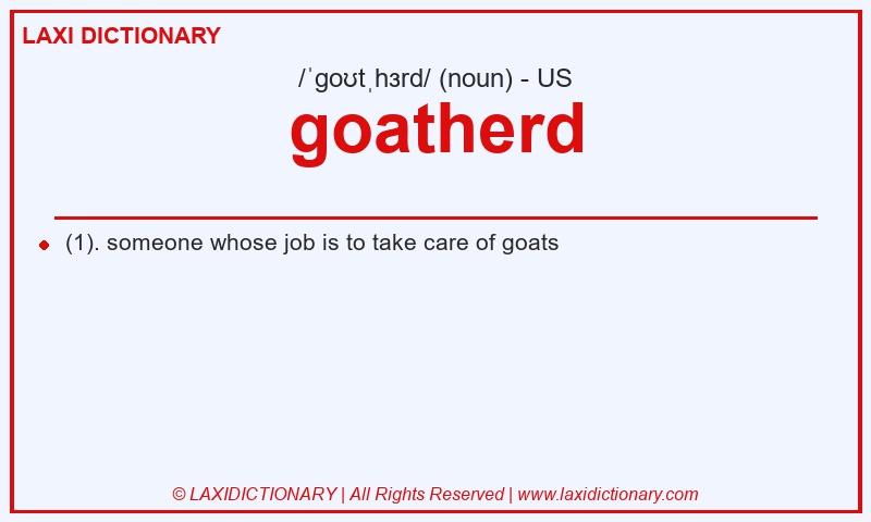 Definition goatherd in American English
