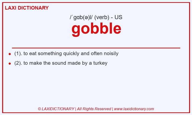 Definition gobble in American English