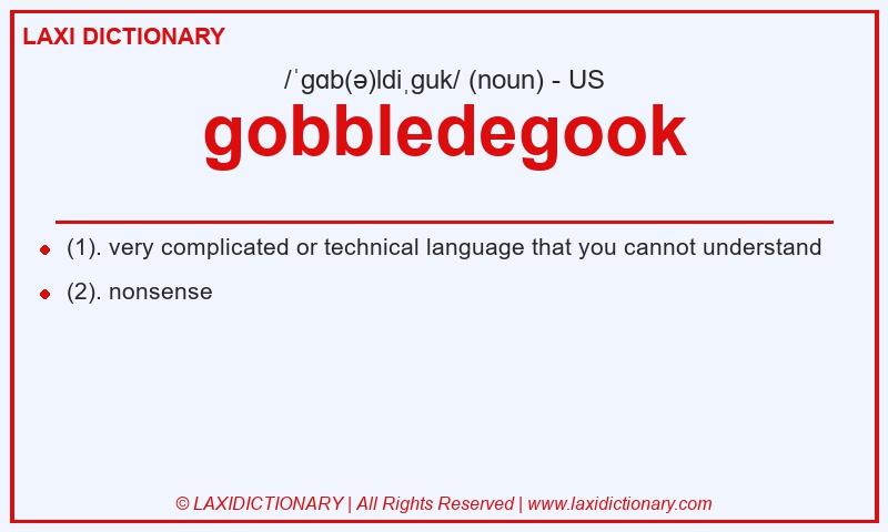 Definition gobbledegook in American English