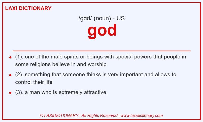 Definition god in American English