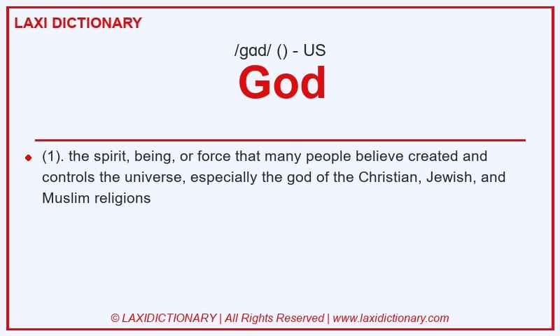 Definition God in American English