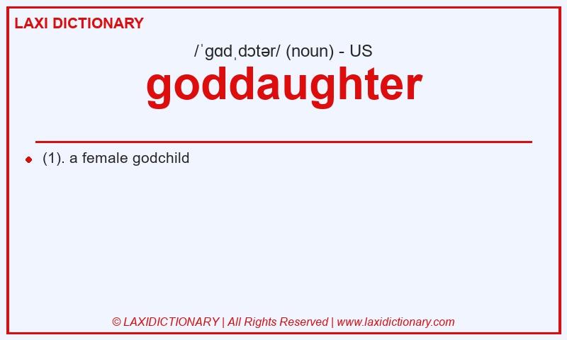 Definition goddaughter in American English