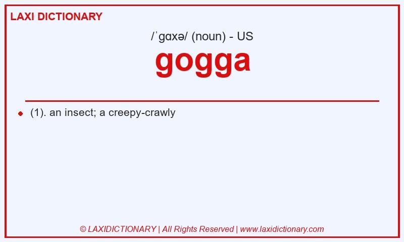 Definition gogga in American English