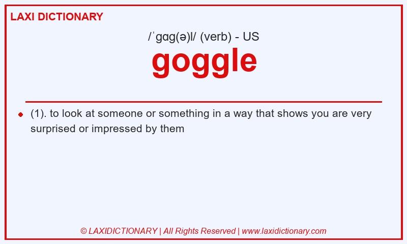 Definition goggle in American English