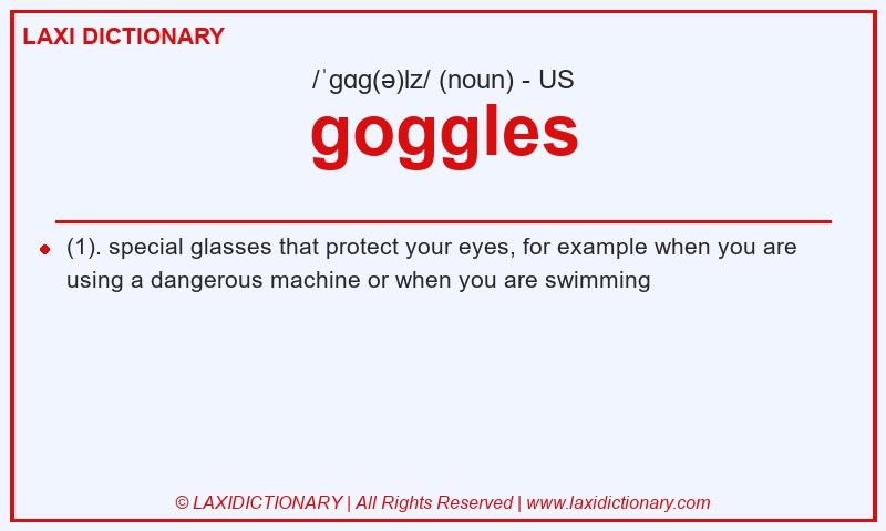 Definition goggles in American English