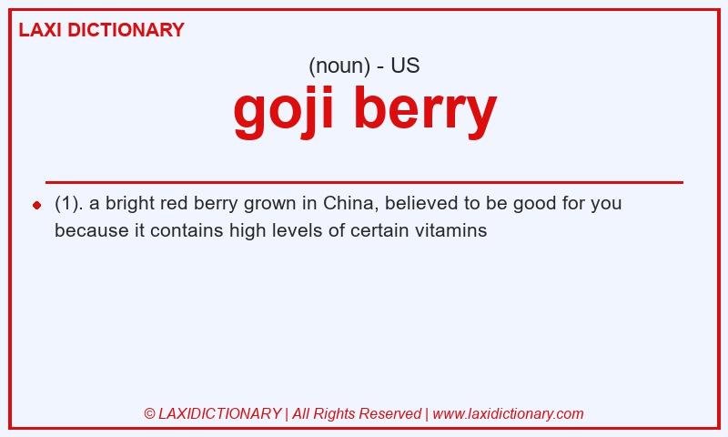 Definition goji berry in American English