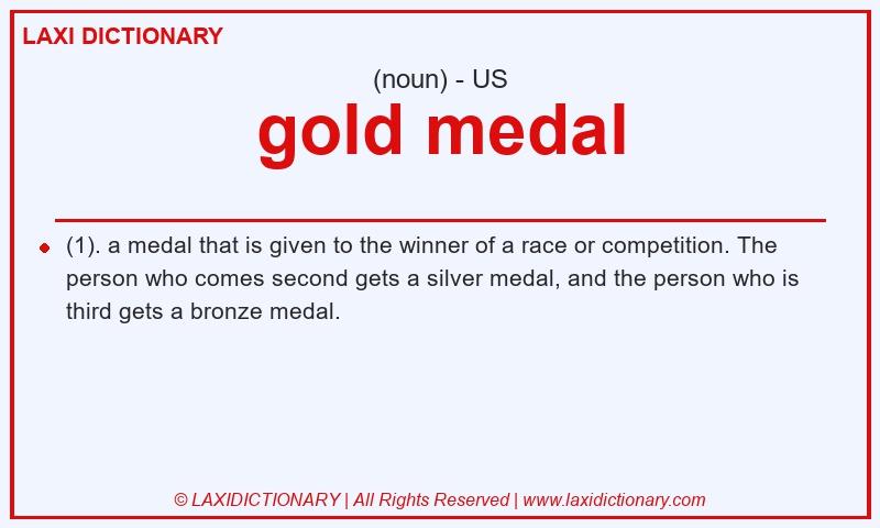 Definition gold medal in American English