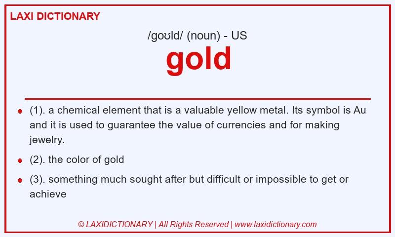Definition gold in American English