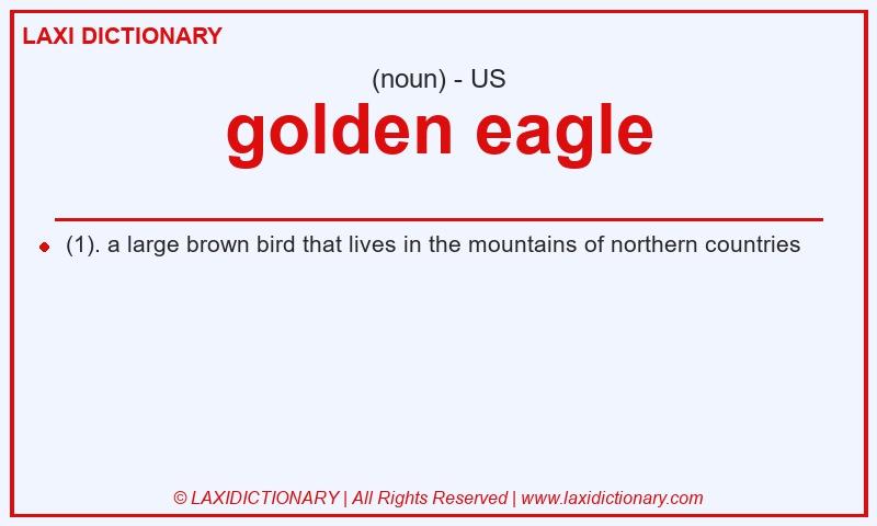 Definition golden eagle in American English